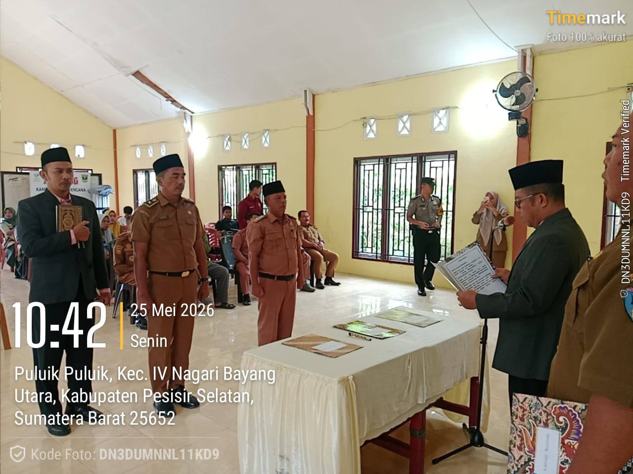PELANTIKAN  PJ WALI NAGARI DI KEC. IV NAGARI BAYANG UTARA